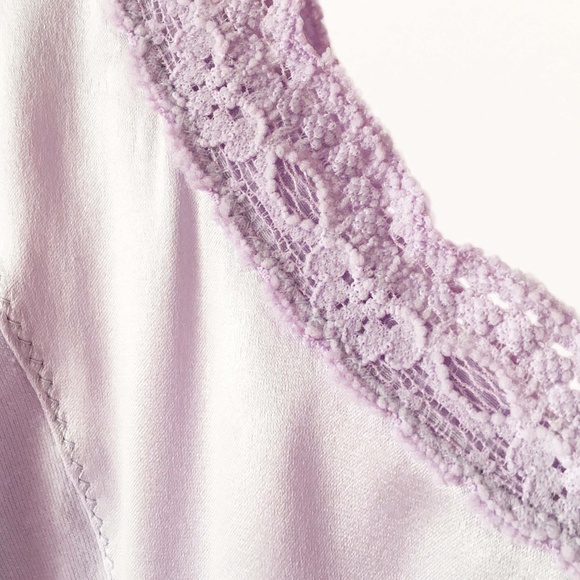 D&G Puff Sleeve Lavender Silk Top - Picture 3 of 10